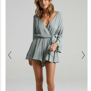 NWT Showpo Sunday Breeze Romper in Sage